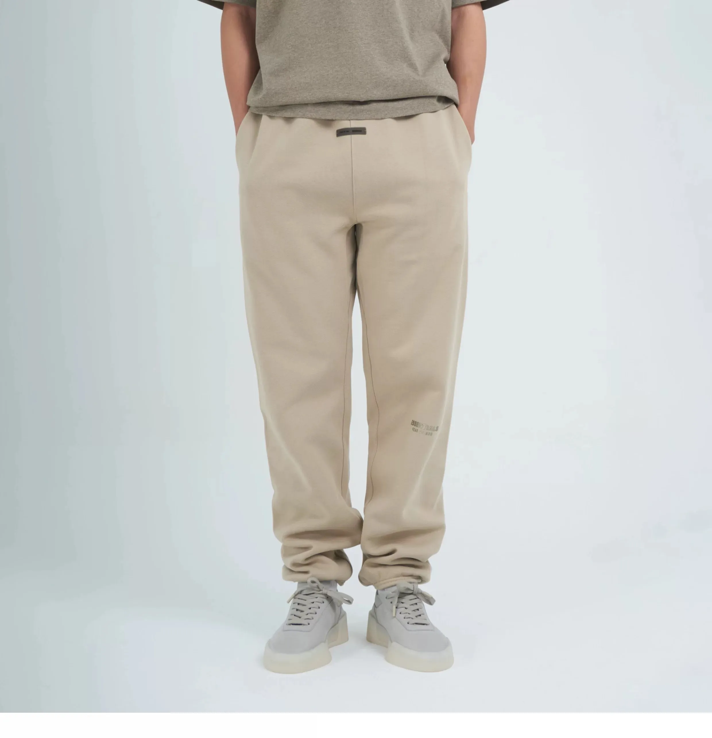 🎀Hot Sale 🎀108 【 Brown】Fear of God Essentials SS 25 Vintage Fleece Sweatpant Same Style 2025 Size：XS-XL ： Heather Stone Brown TIMBER Homestad Heather